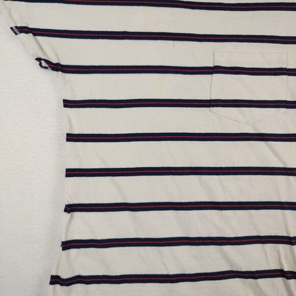 Madewell Tomboy Pocket Tee Dress in Stripe Organic Cotton Sz X Small - Picture 6 of 11